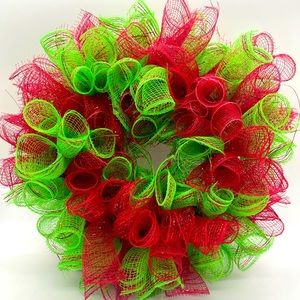 Red & Green Grinch-Life 8” Wreath